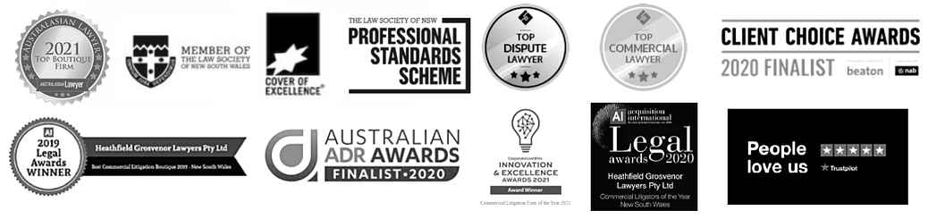 Copyright Infringement 16 Heathfield Grosvenor Lawyers — awards and accreditations